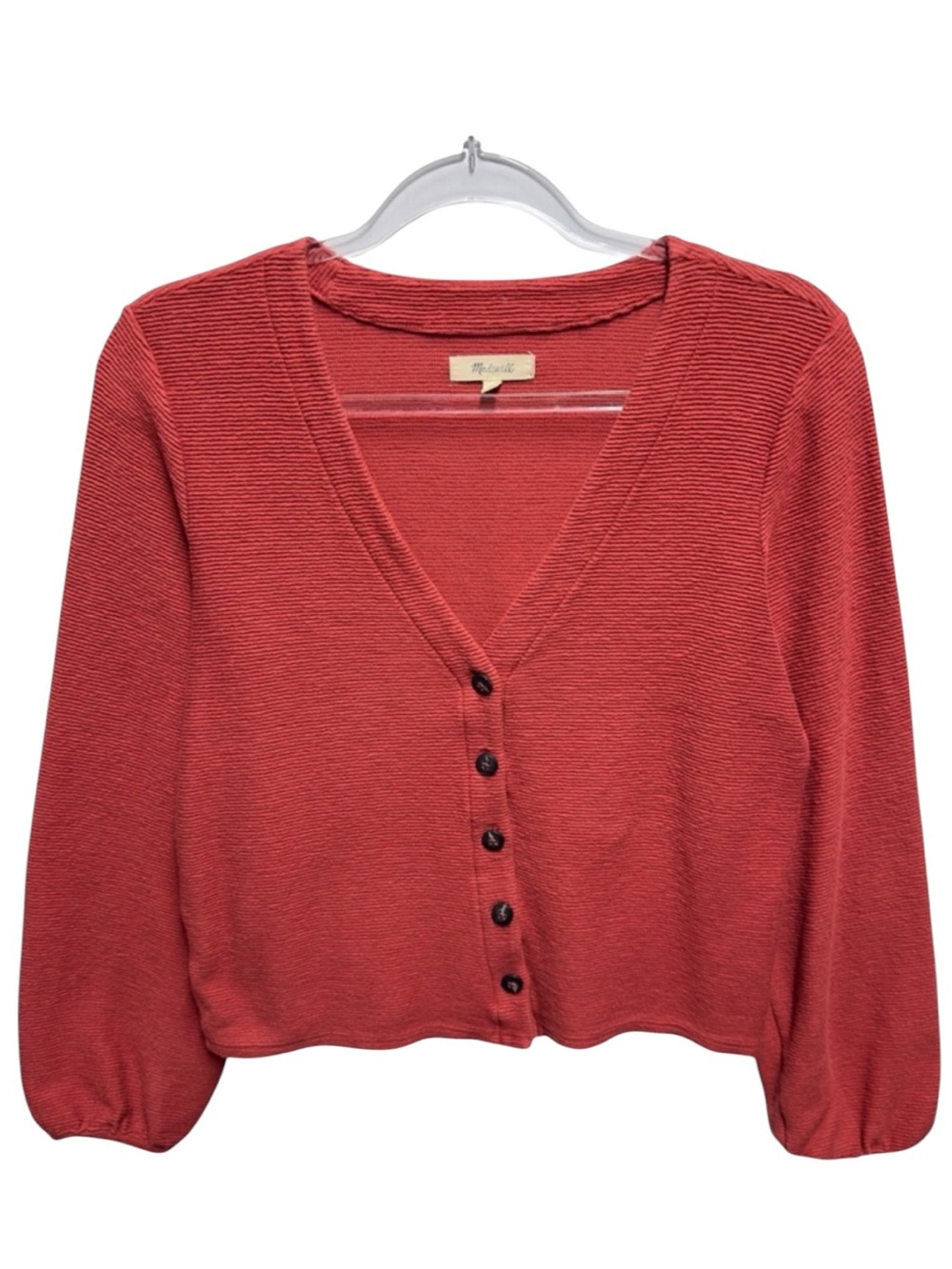 Pure Cotton Knit Textured Cardigan Crop Jacket Boxy Oversized